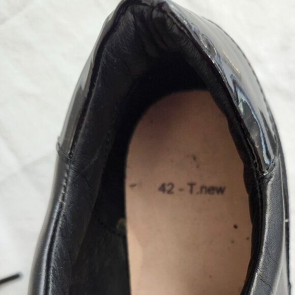 Allesandro Dell'Acqua Mens Black Leather Suede Low Trainers Shoes Size EU42 - Picture 12 of 13